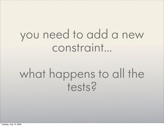 you need to add a new
                         constraint...
                    what happens to all the
                 ...