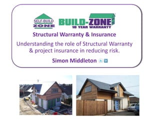 Structural Warranty & Insurance
Understanding the role of Structural Warranty
    & project insurance in reducing risk.
             Simon Middleton
 