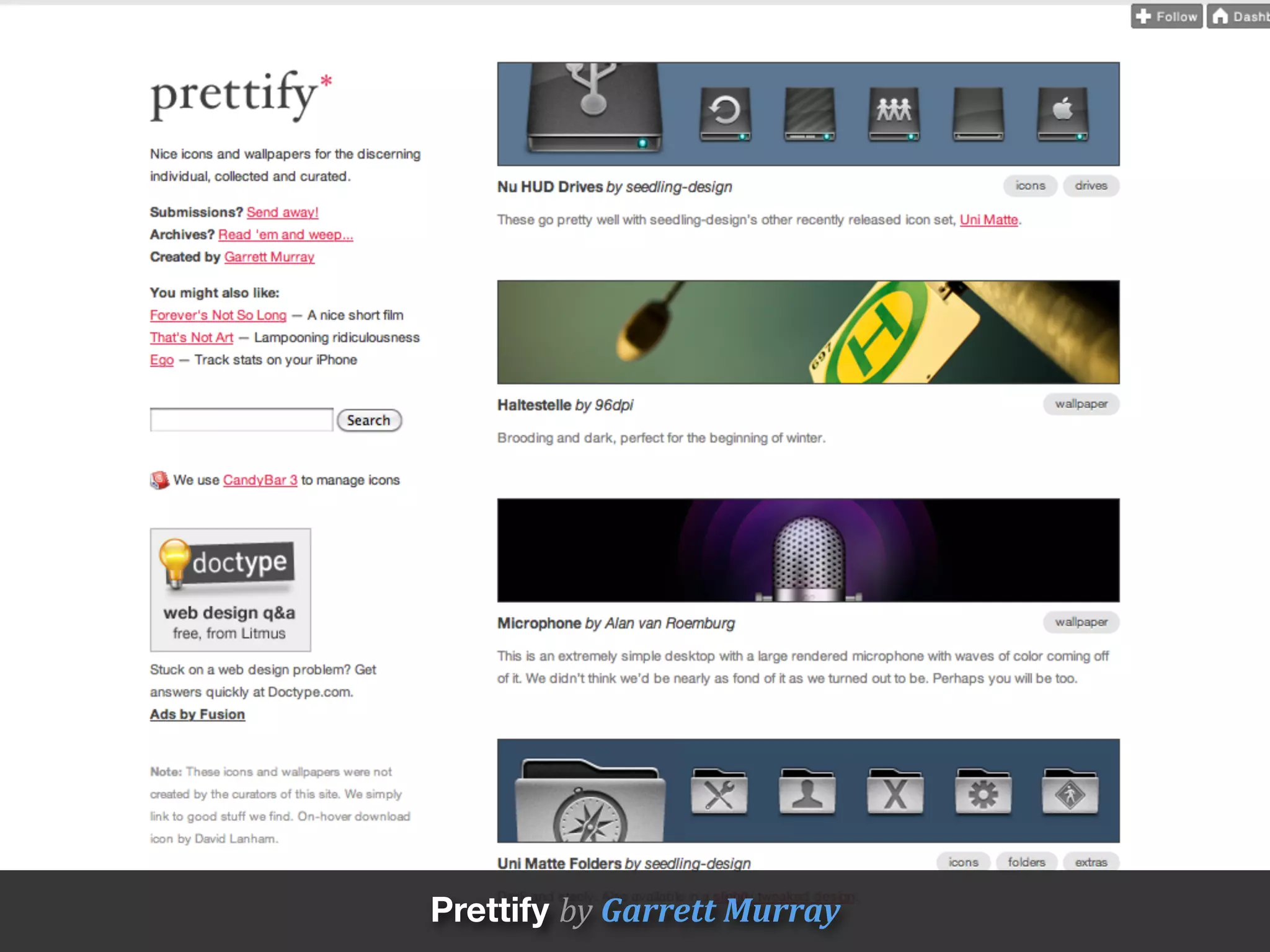 Prettify by	
  Garrett	
  Murray
 