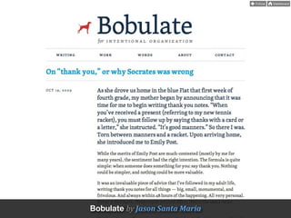 Bobulate by	
  Jason	
  Santa	
  Maria
 