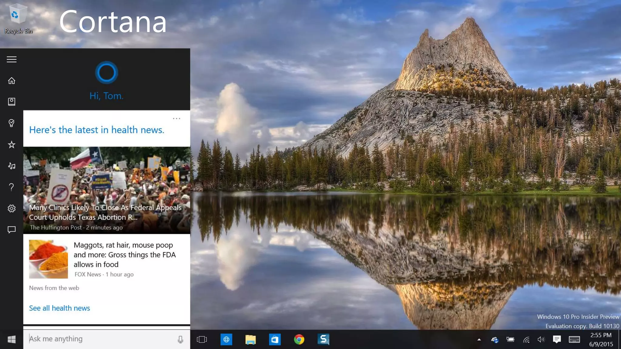 http://windows.Microsoft.com
Cortana
 