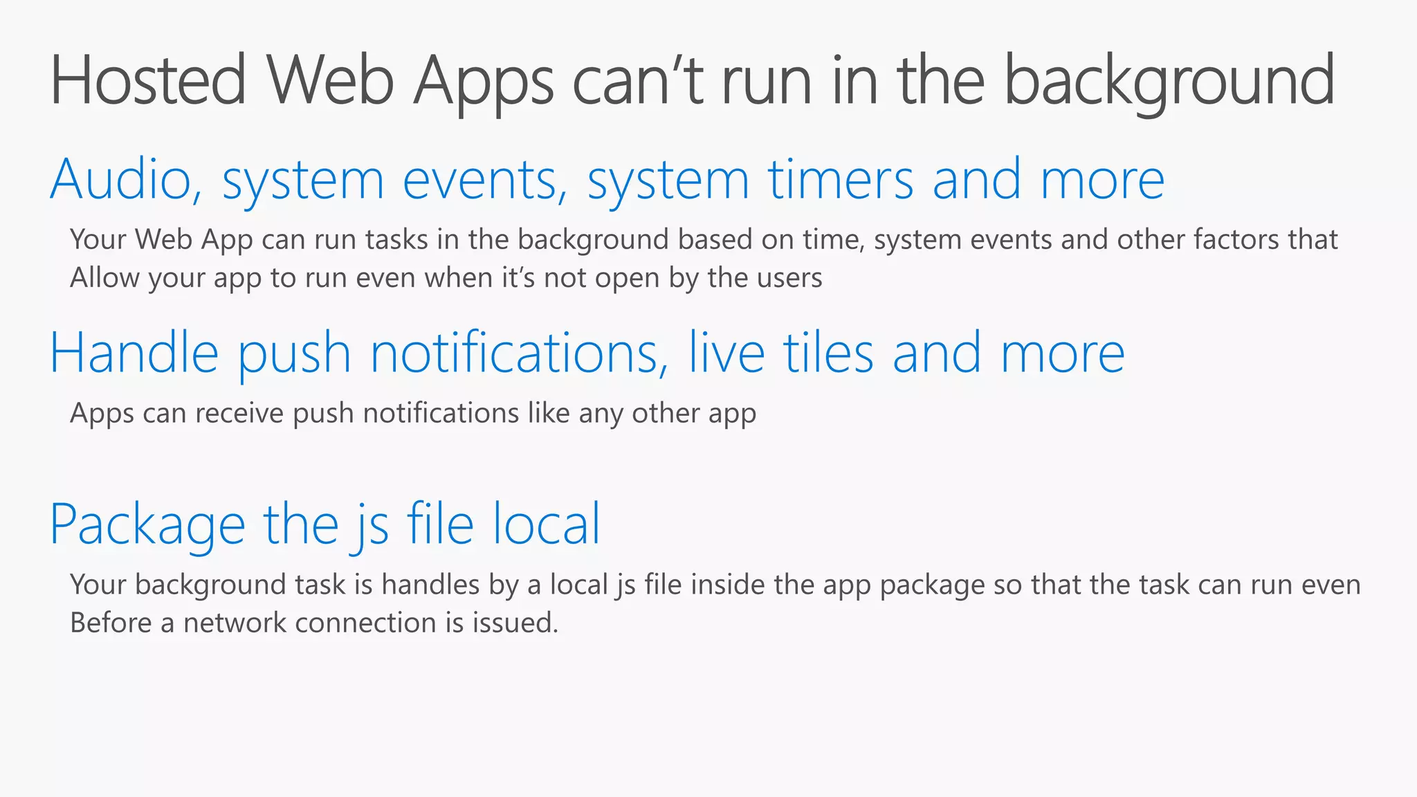 Build 2016 - P447 - Hosted Web Apps Myth #4: Hosted Web Apps Take Too Long to Load