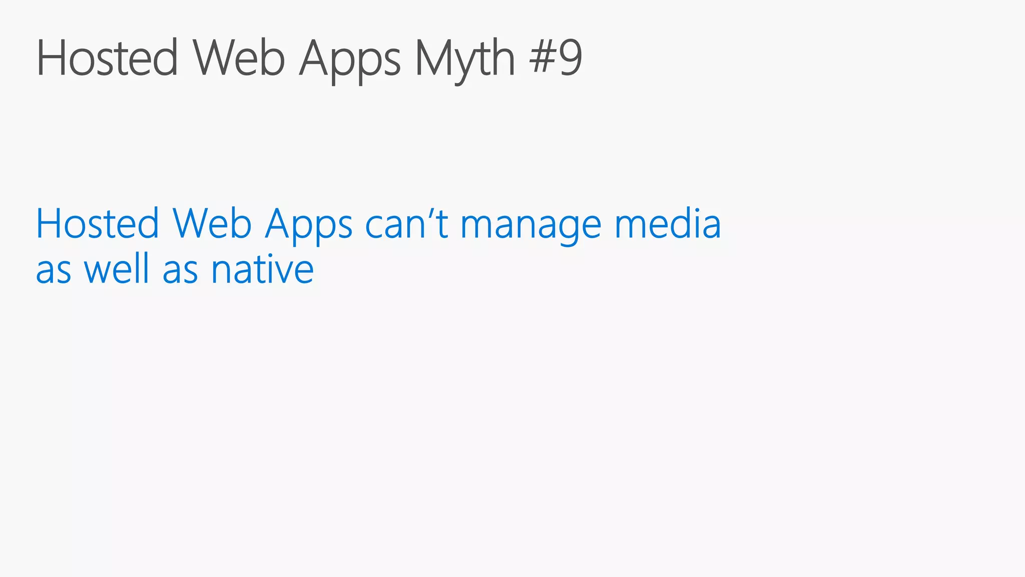 Build 2016 - P447 - Hosted Web Apps Myth #4: Hosted Web Apps Take Too Long to Load