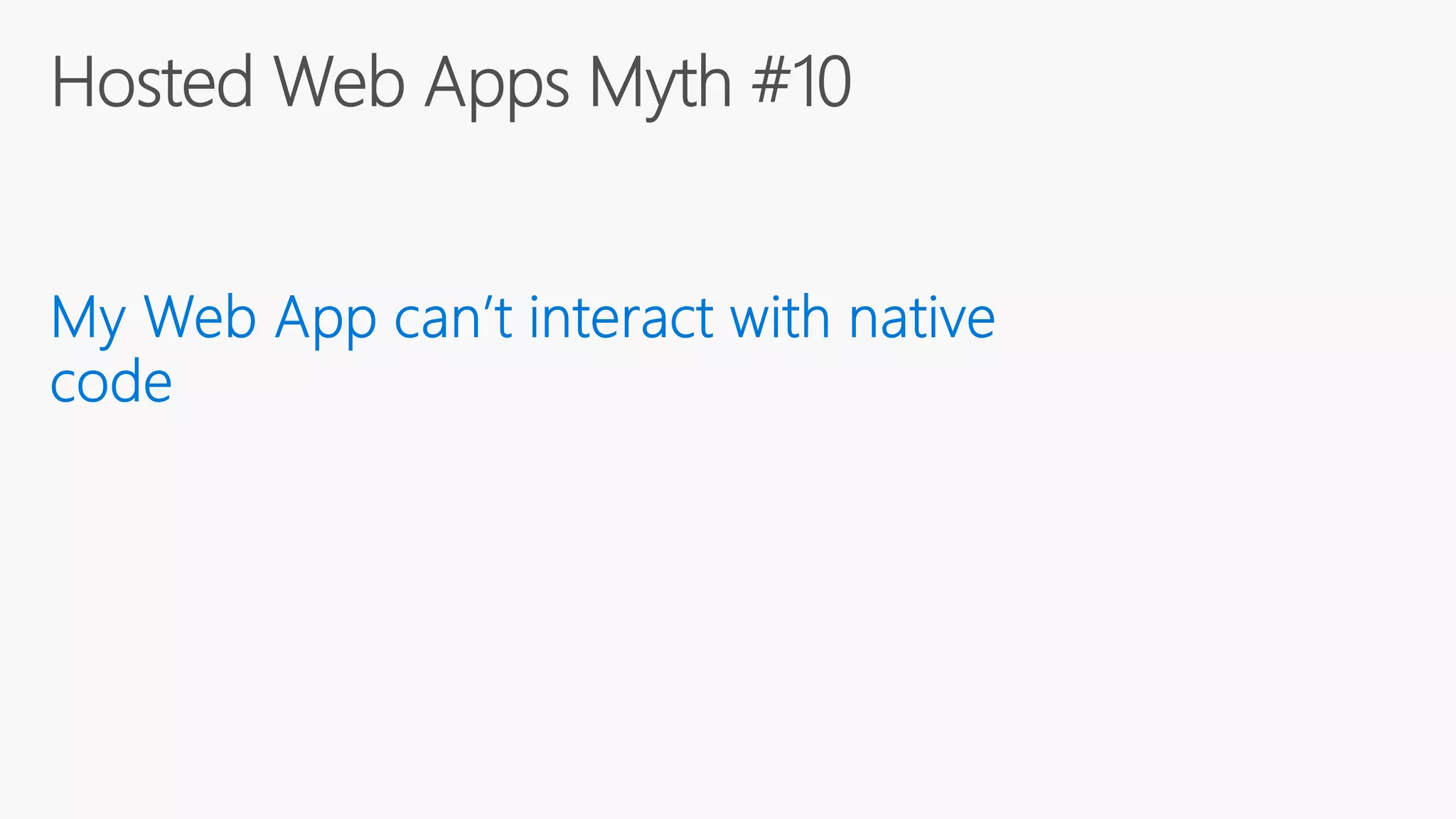 Build 2016 - P447 - Hosted Web Apps Myth #4: Hosted Web Apps Take Too Long to Load