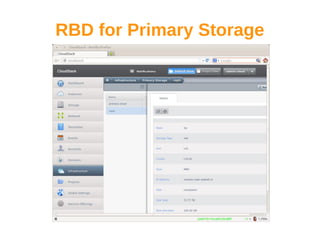 RBD for Primary Storage

 
