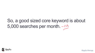 @spyfu @mrspy
So, a good sized core keyword is about
5,000 searches per month.
 