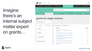@spyfu @mrspy
Imagine
there’s an
internal subject
matter expert
on grants…
 