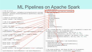 ML Pipelines on Apache Spark
 
