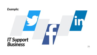 Example:
28
ITSupport
Business
 