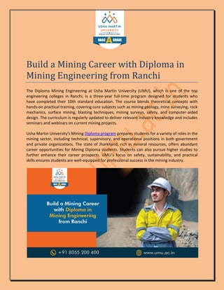 Build a Mining Career with Diploma in Mining Engineering from Ranchi.pdf