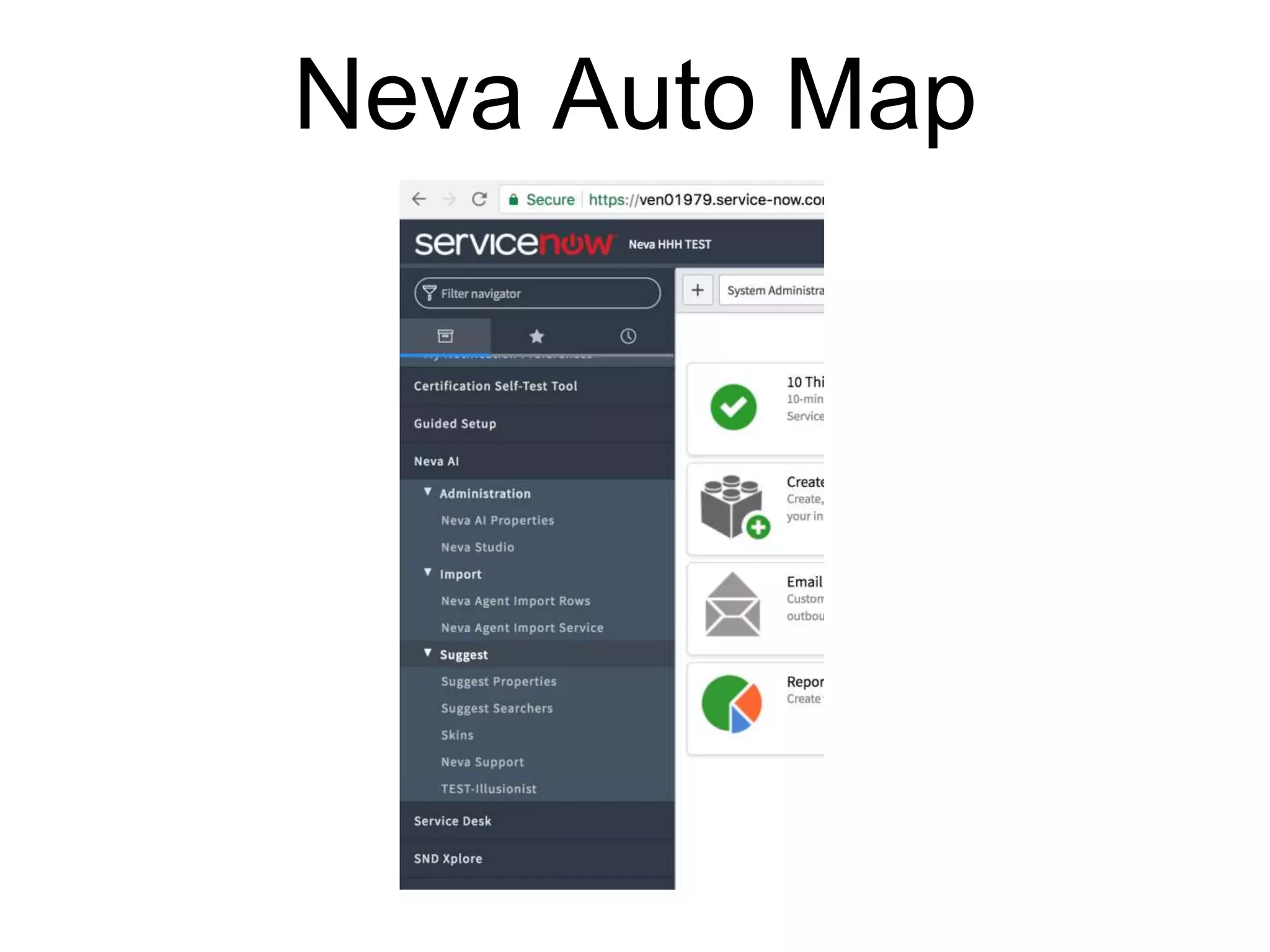 How Neva Makes Predictions
?
• Neva machine learning models use supervised learning
and a variety of algorithms to build ML models from
historical data (incidents, user ticket history, user
geography, etc.)
• Neva uses a neural net but compare prediction accuracy
across several algorithms simultaneously and use the
best-performing one.
 
