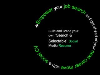 Build and Brand your
own ’Search &
Selectable’ Social
Media Resume
 