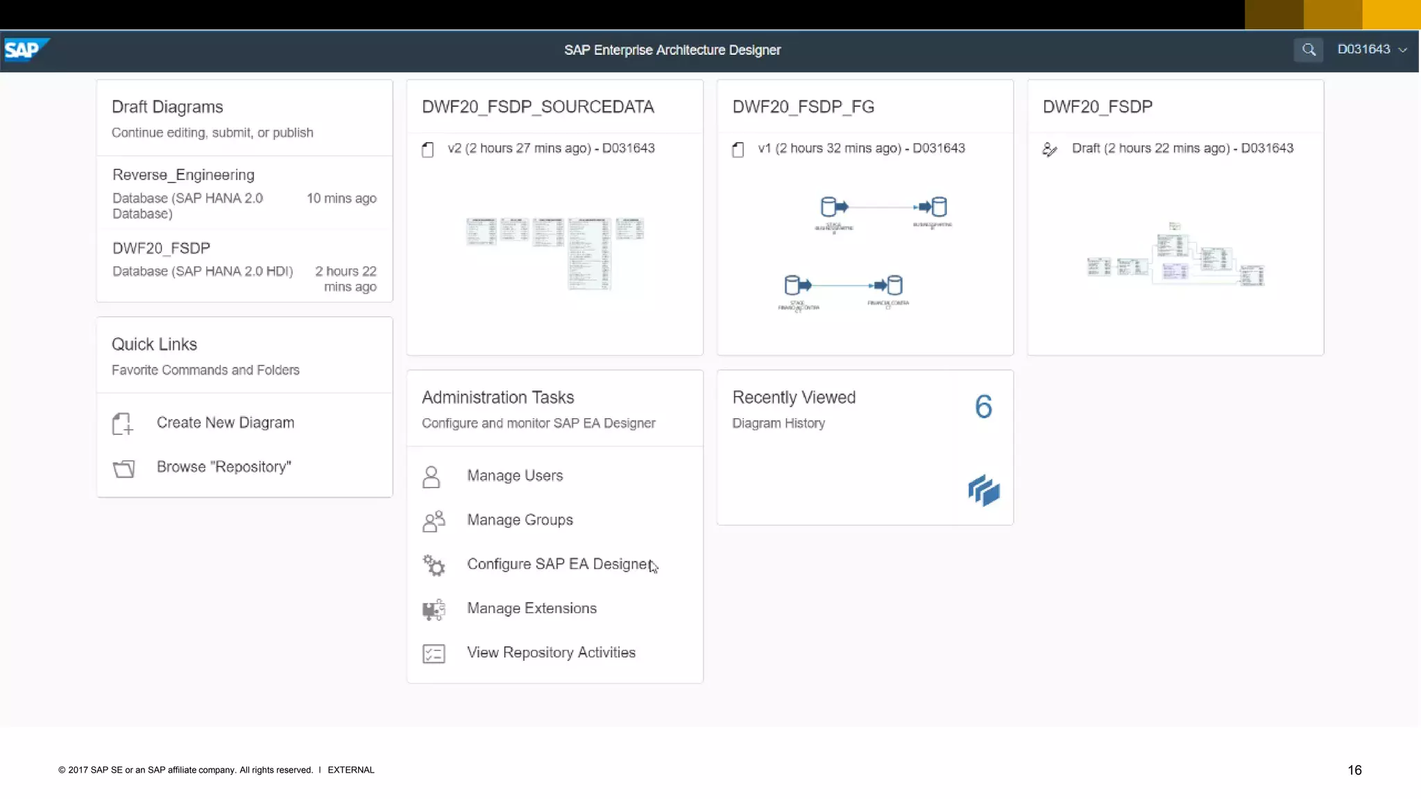 16EXTERNAL© 2017 SAP SE or an SAP affiliate company. All rights reserved. ǀ
 