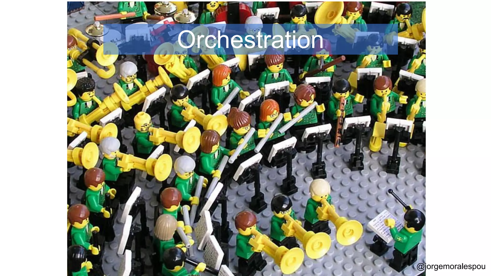 Orchestration
@jorgemoralespou
 