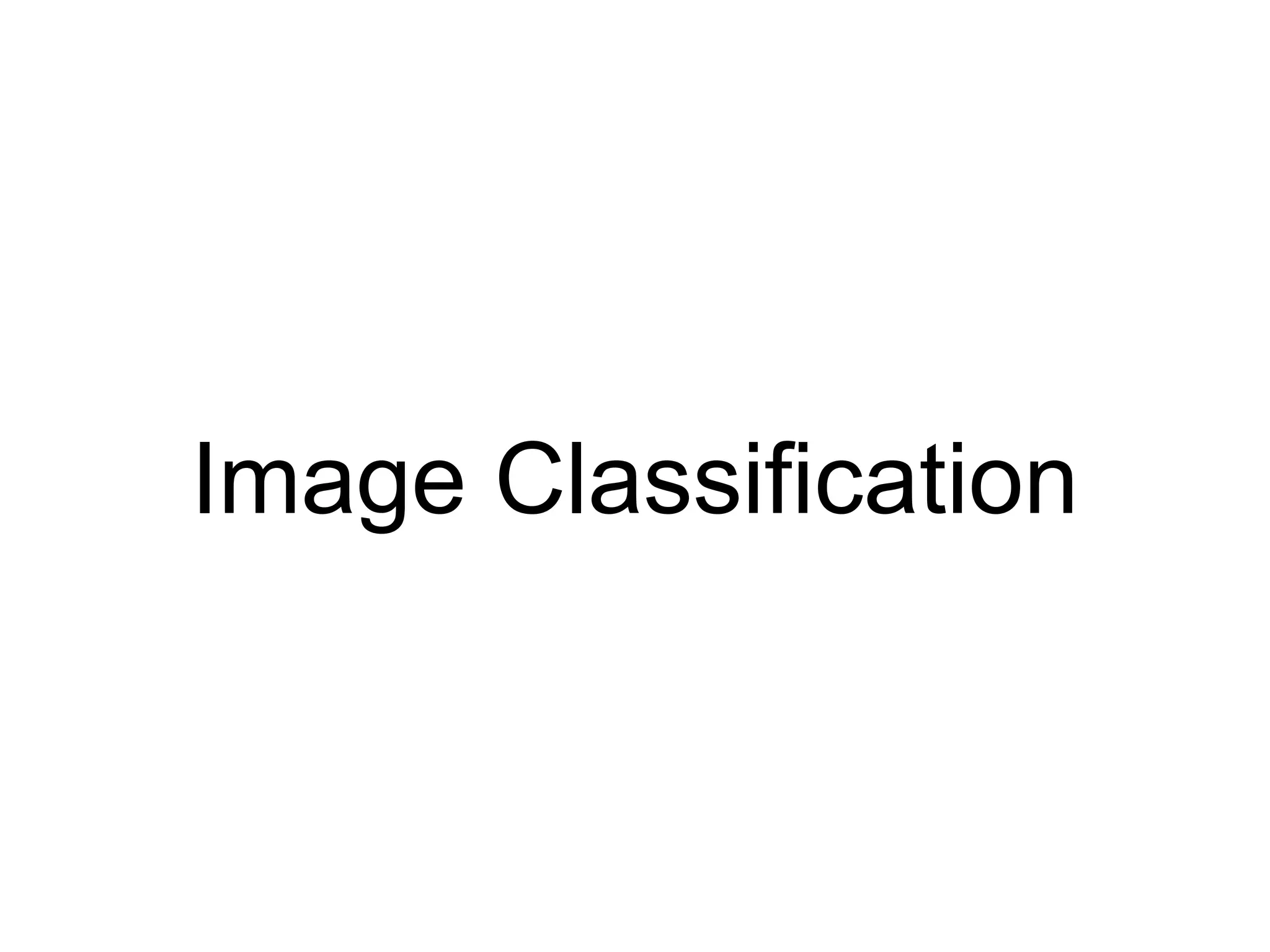 Image Classification
 