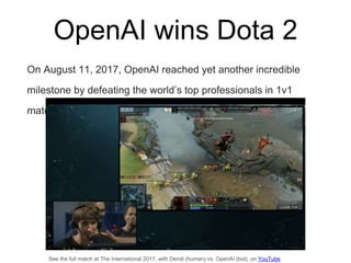 OpenAI wins Dota 2
YouTube
 