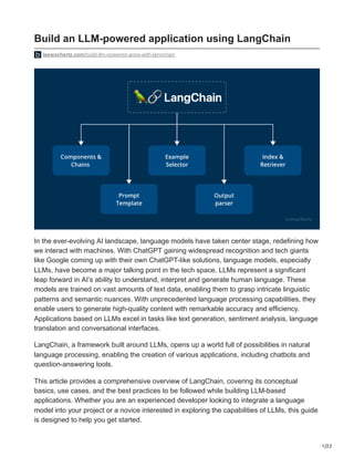 Build an LLM-powered application using LangChain.pdf