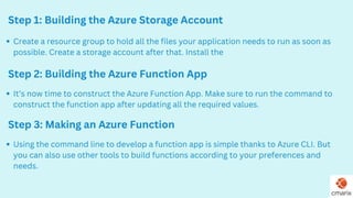 How to Build a Serverless Web App in Azure? | PPT