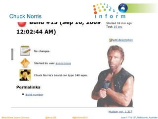 June 11th & 12th, Melbourne, AustraliaMeet.Share.Learn.Connect @AusLUG #@Inform2015
Chuck Norris
 