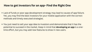 How to Find Investors for Your App Startup | PPTX | Stocks and Bonds ...