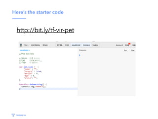 Build a virtual pet with javascript (may 2017) | PDF