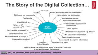 9
@BL_Labs @mahendra_mahey @uvic @uviclib @britishlibrary labs@bl.uk
The Story of the Digital Collection…
Digital
Collecti...