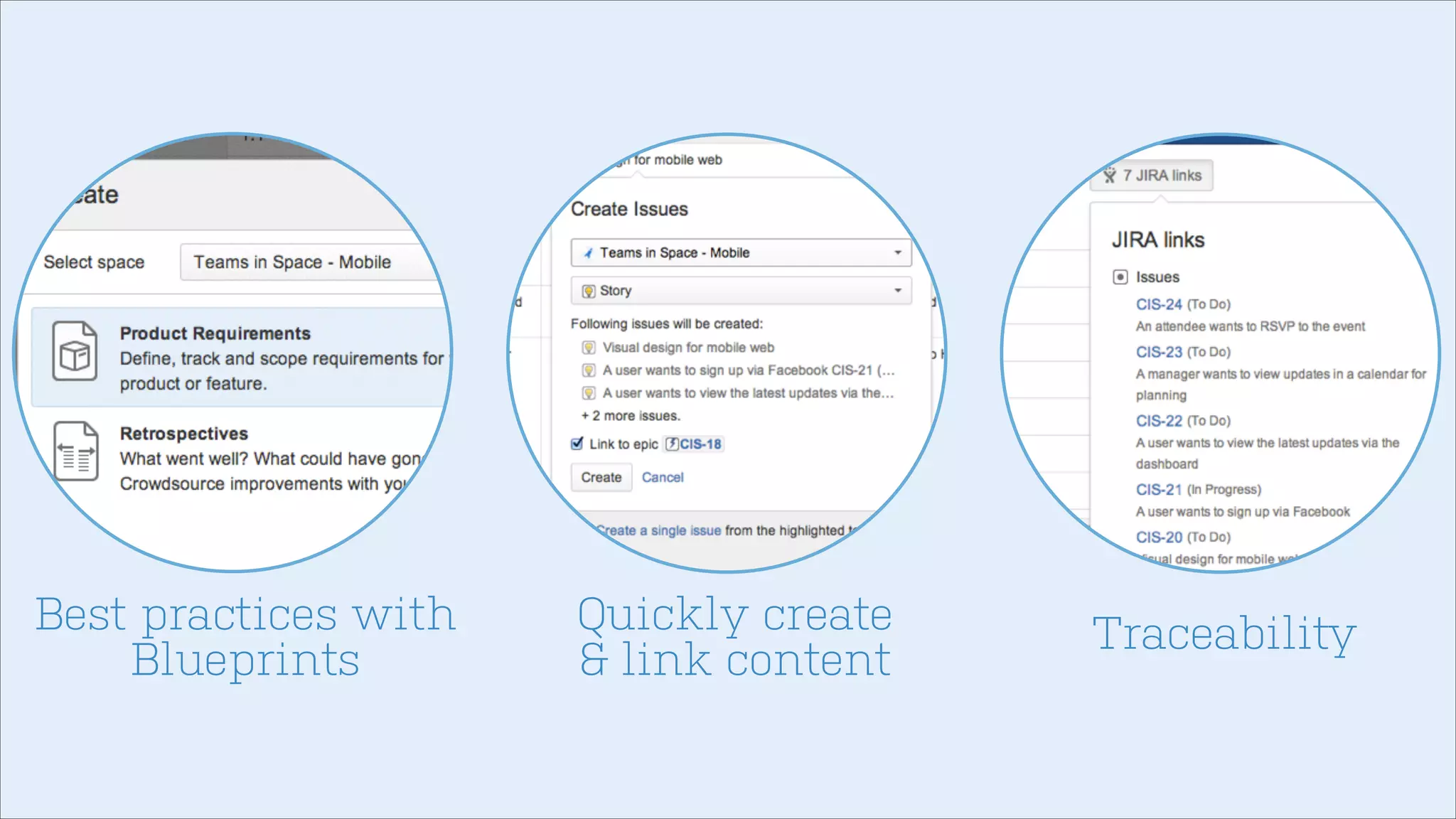 Best practices with
Blueprints

Quickly create
& link content

Traceability

 