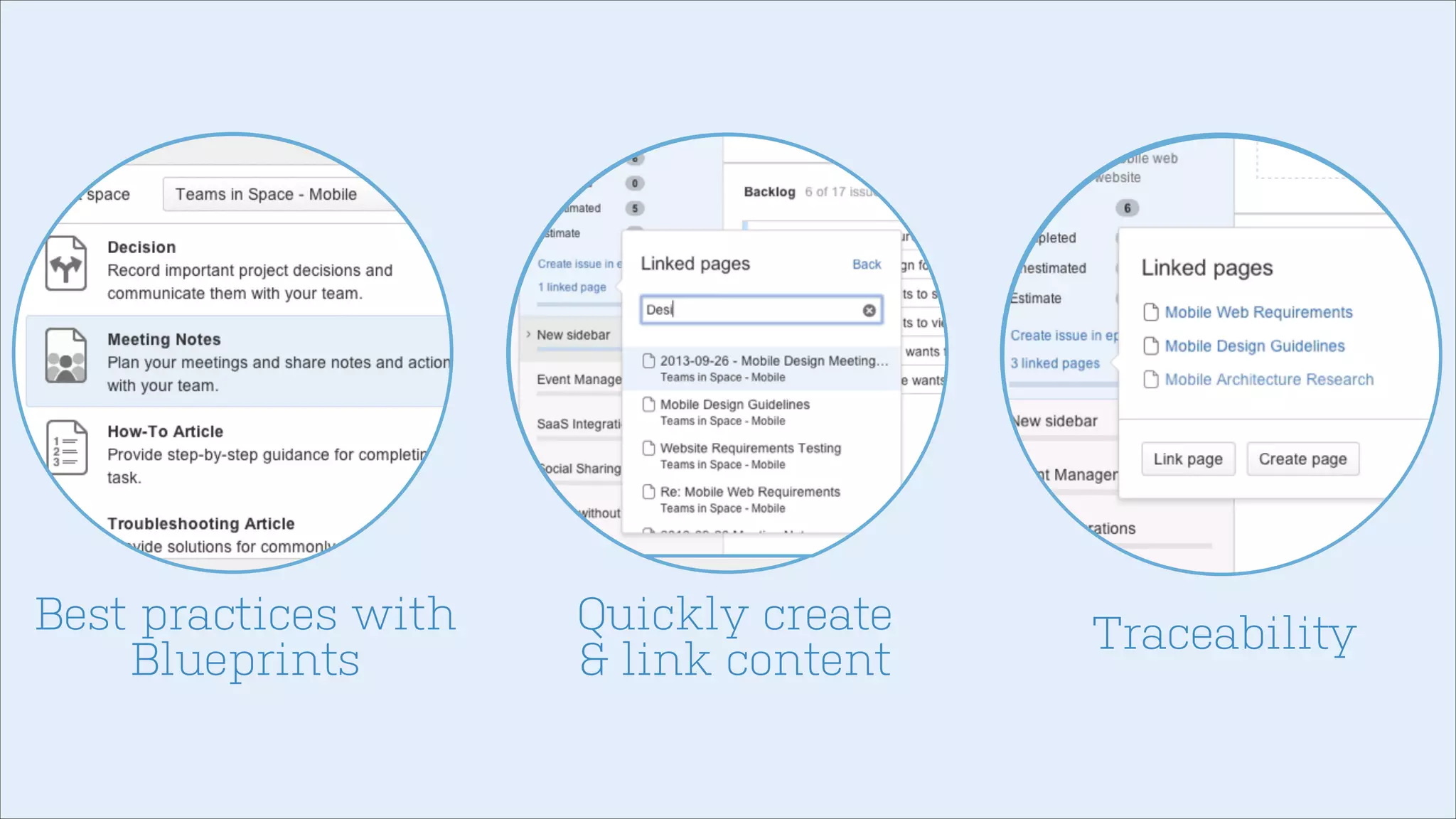 Best practices with
Blueprints

Quickly create
& link content

Traceability

 