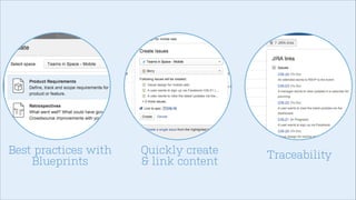 Best practices with
Blueprints

Quickly create
& link content

Traceability

 