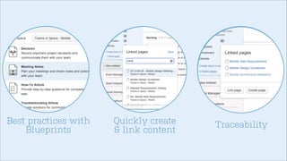 Best practices with
Blueprints

Quickly create
& link content

Traceability

 