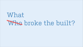 What
Who broke the built?

 