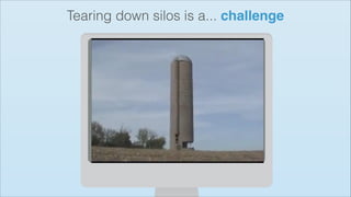 Tearing down silos is a... challenge

 