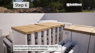 BuildBlock Insulating Concrete Form (ICF) Construction in 22 Steps | PPTX