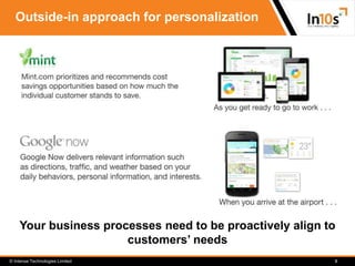 © Intense Technologies Limited
Outside-in approach for personalization
8
Your business processes need to be proactively al...