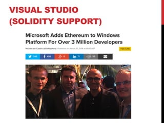 VISUAL STUDIO
(SOLIDITY SUPPORT)
 