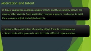 Builder Design Pattern (Generic Construction -Different Representation ...