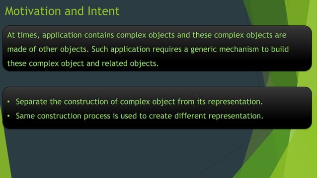 Builder Design Pattern (Generic Construction -Different Representation ...