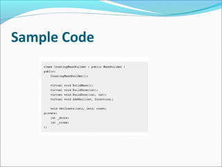Sample Code
 