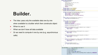 Builder pattern vs constructor | PPTX