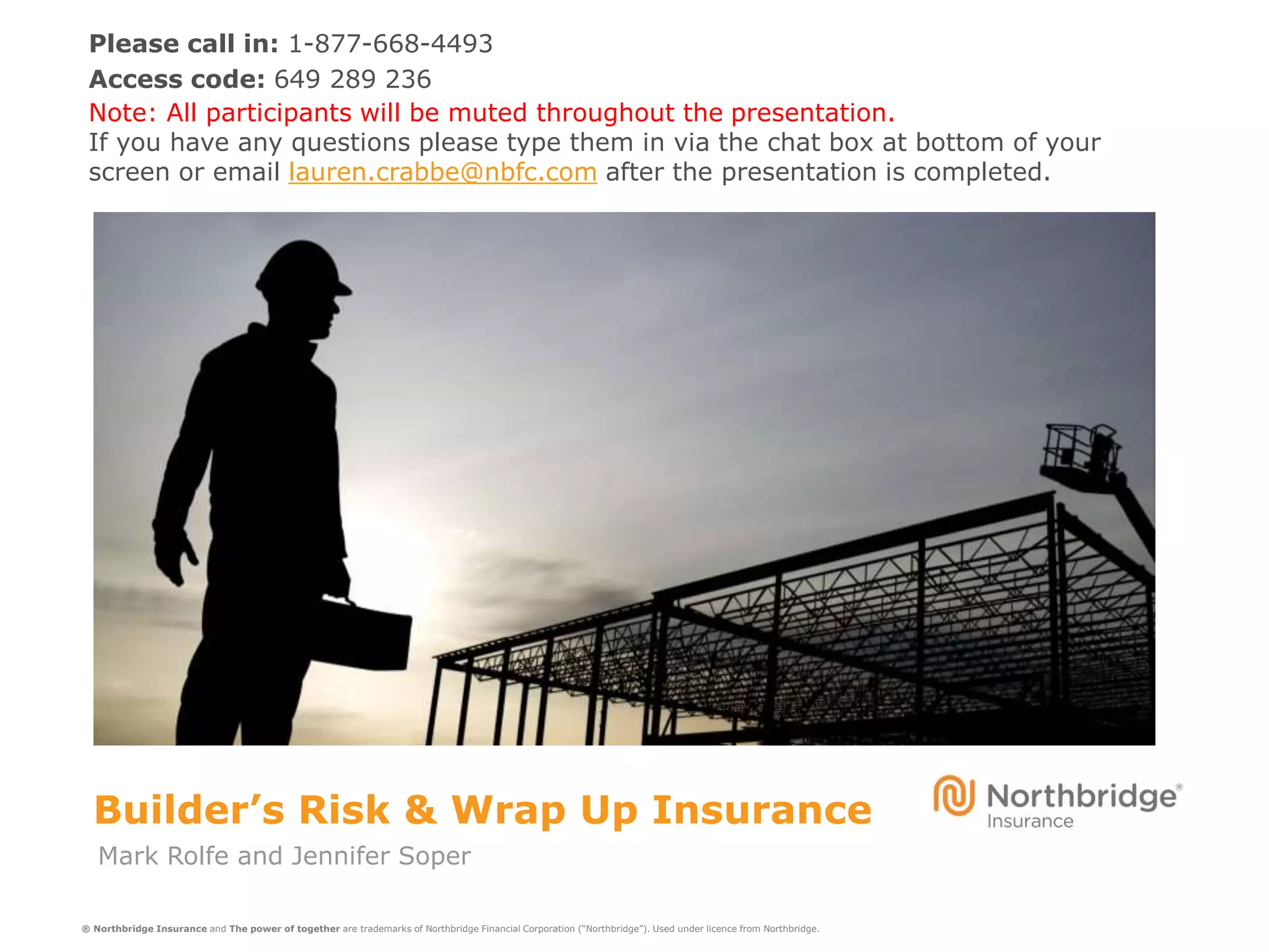 Builders risk wrap up insurance webinar april 12 | PPTX