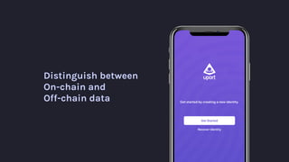 Distinguish between
On-chain and
Off-chain data
 