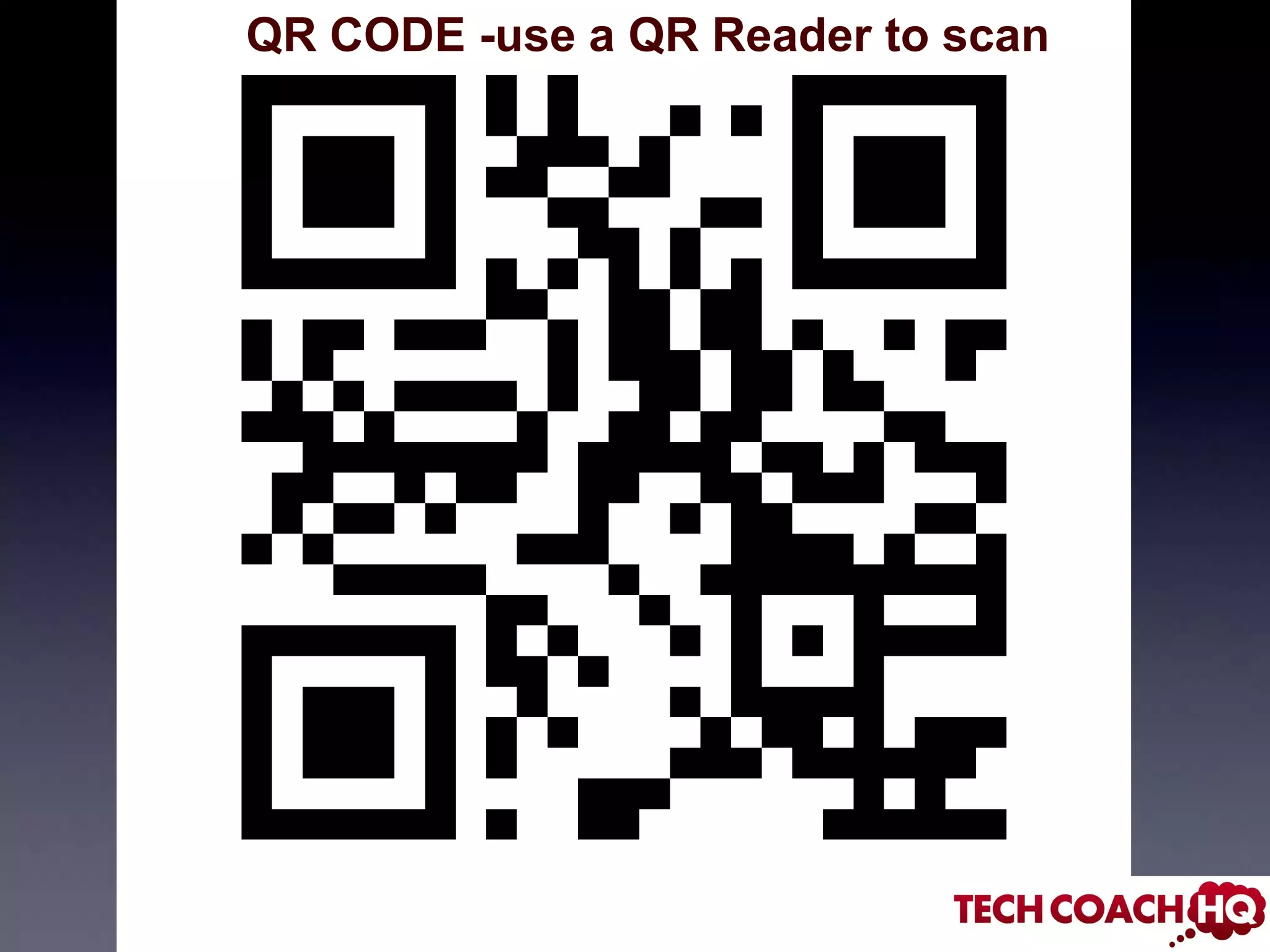 QR CODE -use a QR Reader to scan