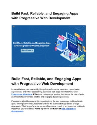 Build Fast, Reliable, and Engaging Apps with Progressive Web ...