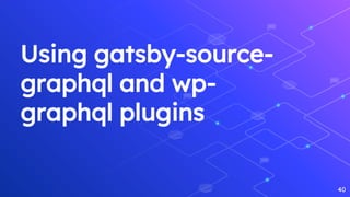 Install wp-graphql on your WordPress site
⬡ git clone https://github.com/wp-graphql/wp-graphql
42
 