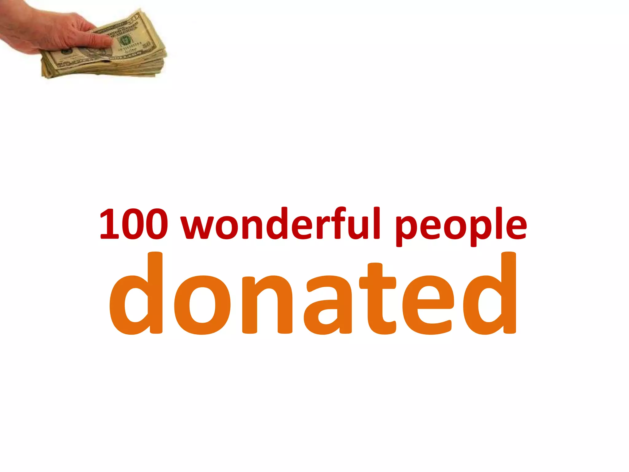 100 wonderful peopledonated