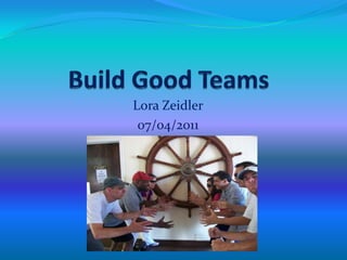 Build Good Teams Lora Zeidler 07/04/2011 