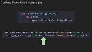 Combine Types: Union (schema.py)
 