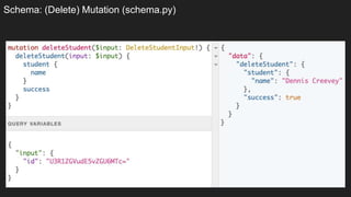 Schema: (Delete) Mutation (schema.py)
 