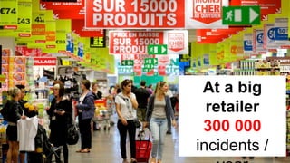 At a big
retailer
300 000
incidents /
 