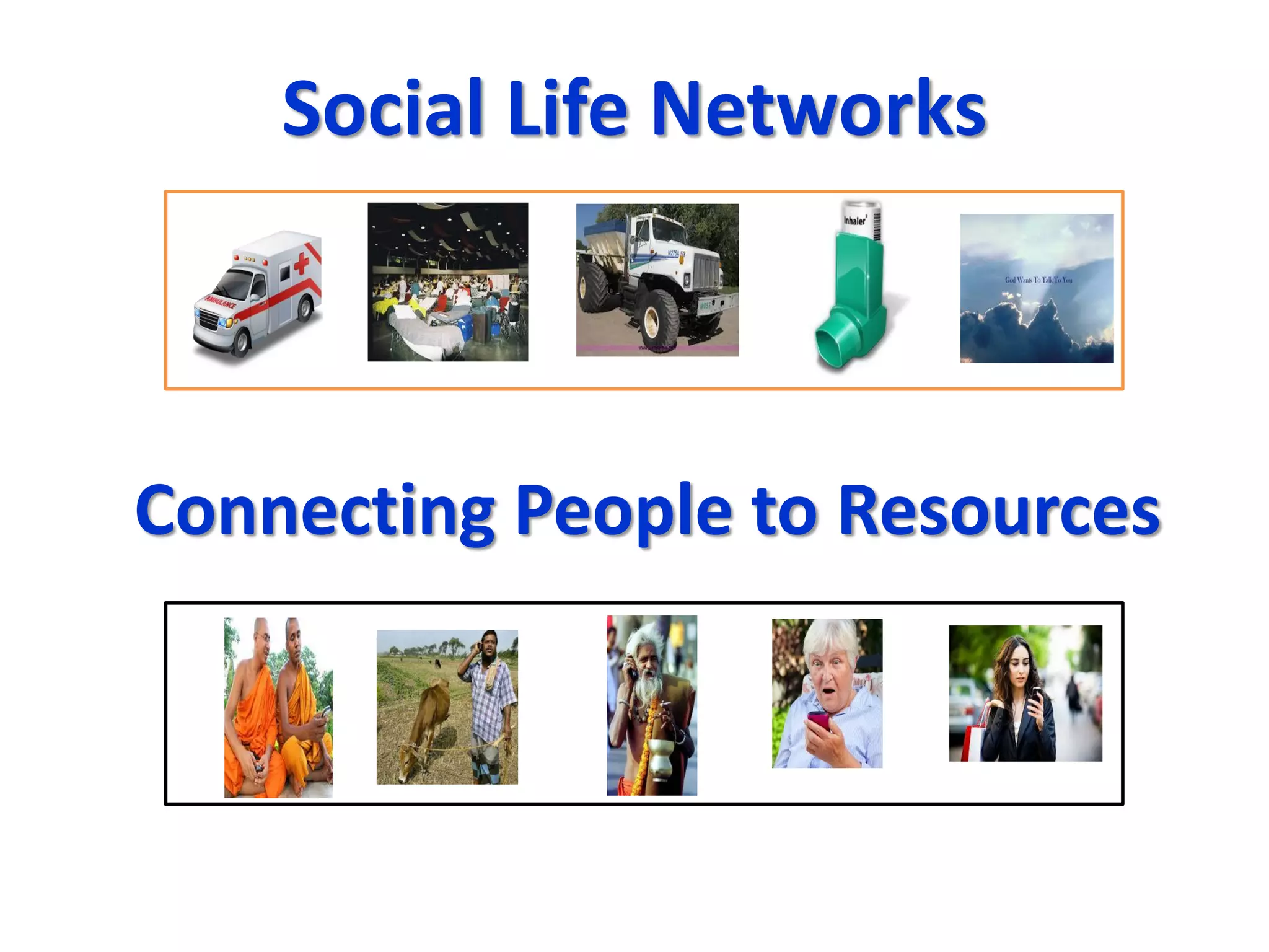 Social Life Networks
Connecting People to Resources
 